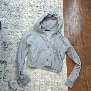 Brandy Melville light blue cropped zip up